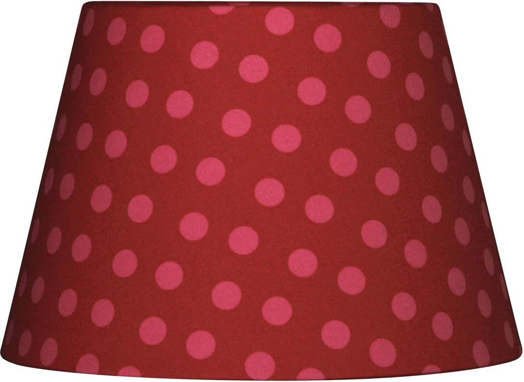 NORDIKA Lampenschirm glatt Punkte pink rot HPDR K3 1