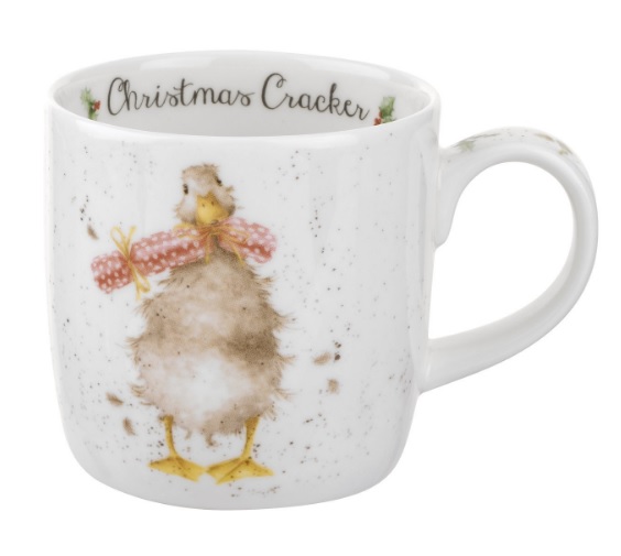 Royal Worcester WRENDALE Christmas Cracker Mug Tasse Weihnachten Gans La Cassetta