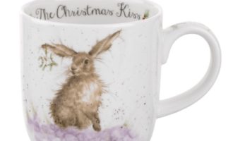 Royal Worcester WRENDALE The Christmas Kiss Mug Hase Tasse Weihnachten La Cassetta