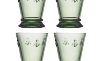 La Rochere ABEILLE gobelet VERT Biene Becher Gläser 4 er Set grün La Cassetta