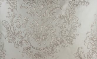 Meterstoff PLAZA silber grau Ranken Ornamente elegant Steen Design La Cassetta